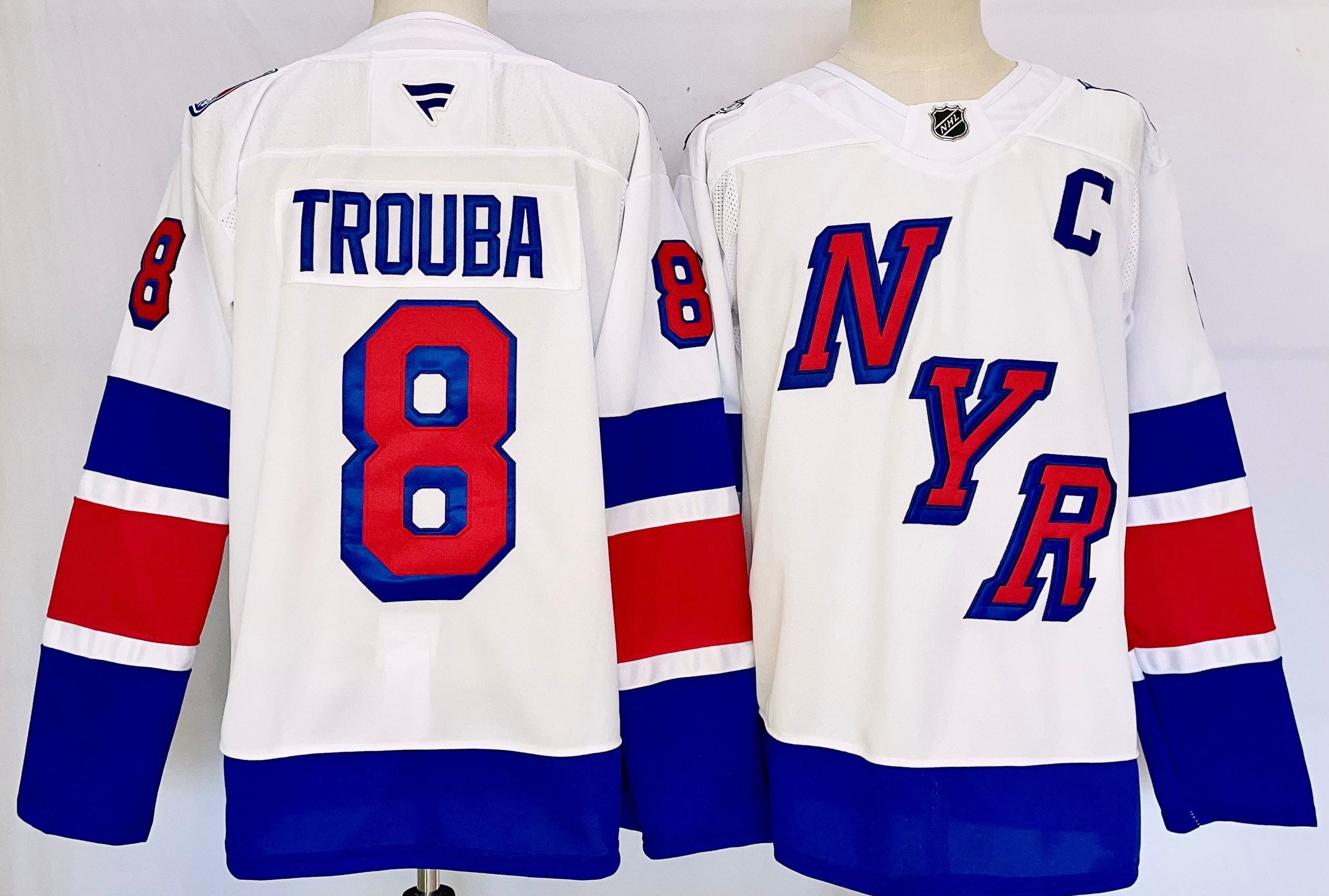 Men New York Rangers #8 Trouba White 2025 Home Premier Player NHL Jersey